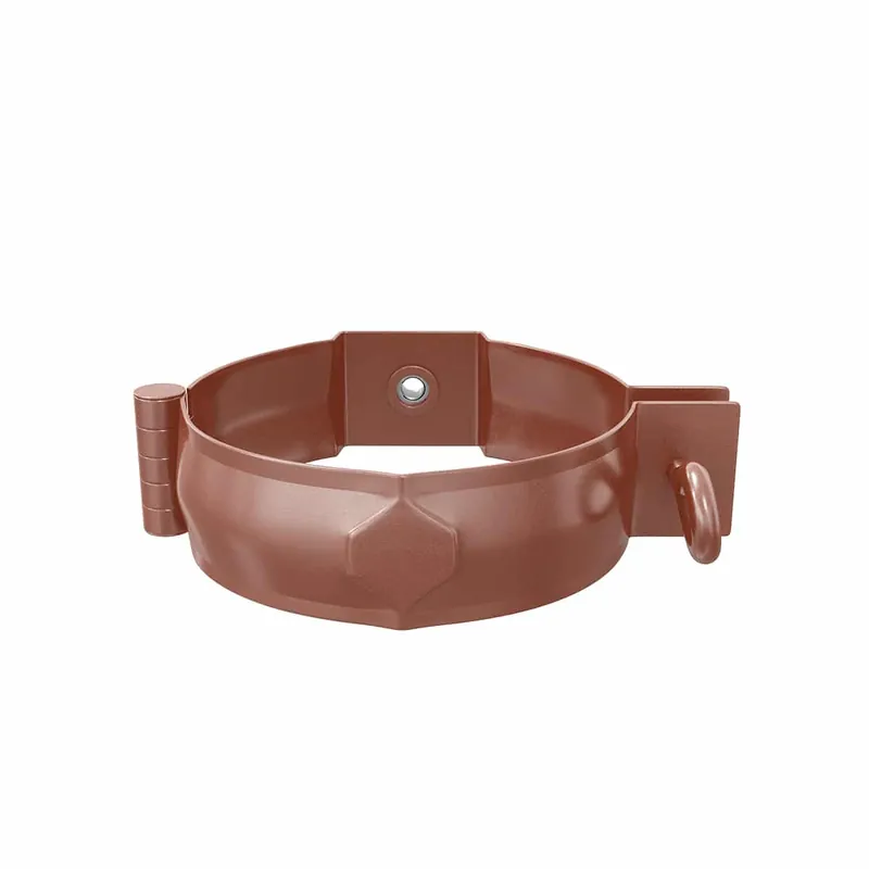 BILKA GLOSSY Pijpklem | 90mm | RAL 8004 Koperbruin | Tweezijdig glossy gecoat