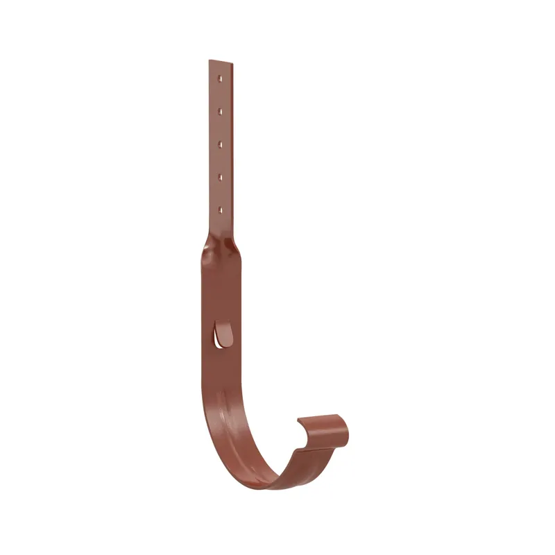 BILKA GLOSSY Goothaak gedraaid | 150mm | RAL 8004 Koperbruin | Tweezijdig glossy gecoat