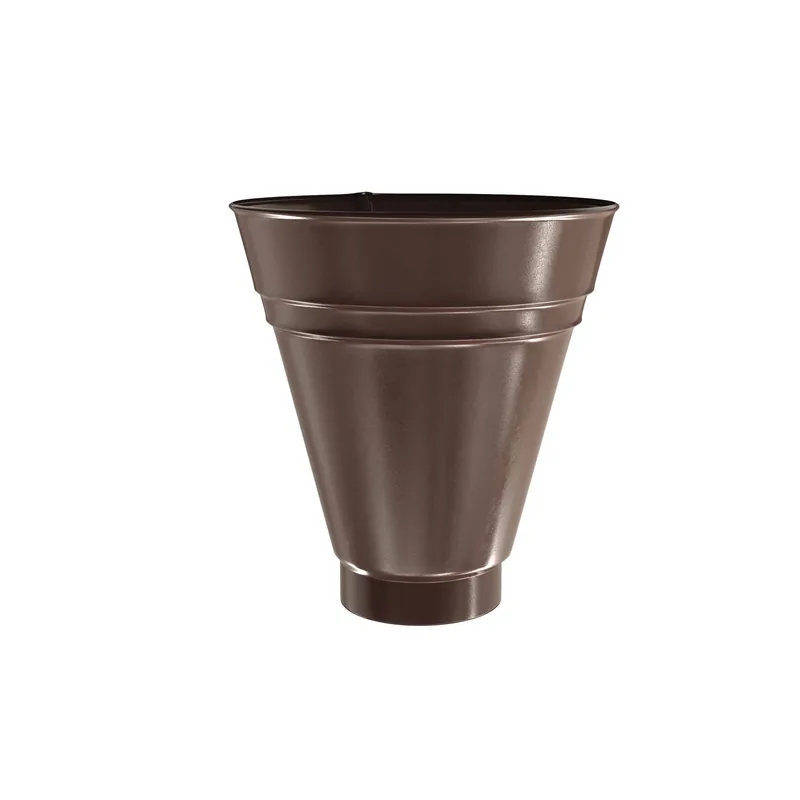 BILKA GLOSSY Opvangtrechter | 100mm | RAL 8017 Chocoladebruin | Tweezijdig glossy gecoat
