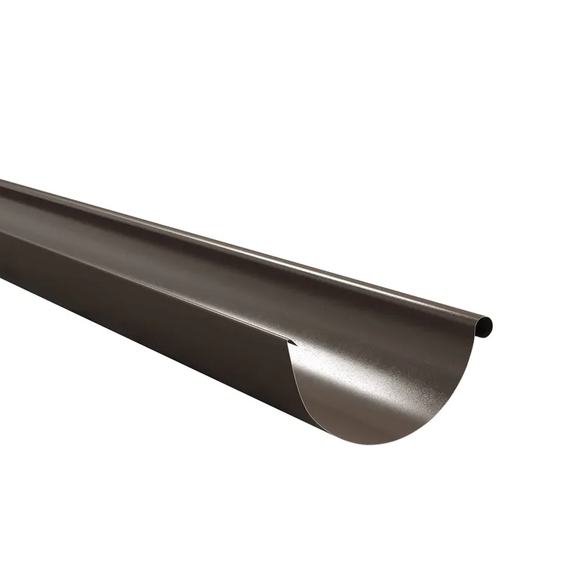 BILKA GLOSSY Dakgoot | 125mm | 4 m | RAL 8019 Grijsbruin | Tweezijdig glossy gecoat