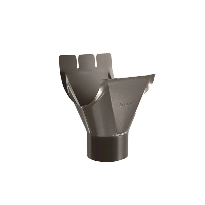 BILKA GLOSSY Gootuitloop | 150/100mm | RAL 8019 Grijsbruin | Tweezijdig glossy gecoat