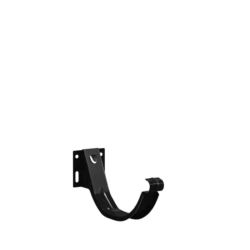 BILKA GLOSSY Goothaak verstelbaar | 125mm | RAL 9005 Zwart | Tweezijdig glossy gecoat