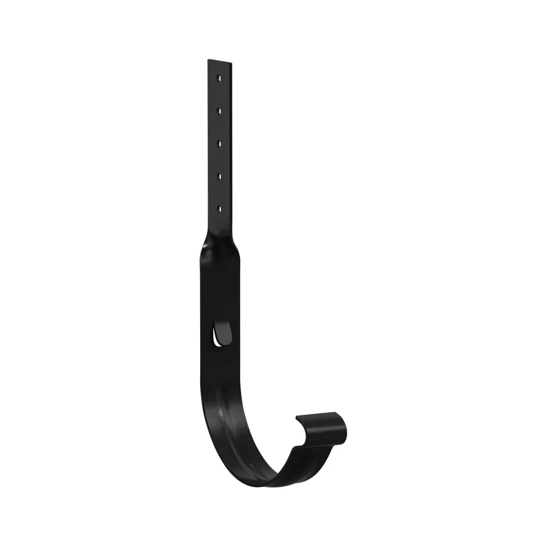 BILKA GLOSSY Goothaak gedraaid | 150mm | RAL 9005 Zwart | Tweezijdig glossy gecoat