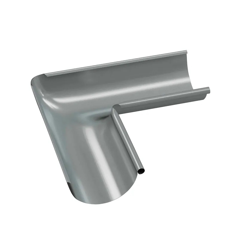 BILKA GLOSSY Binnenhoek dakgoot | 150mm | RAL 9006 Zilverkleur | Tweezijdig glossy gecoat