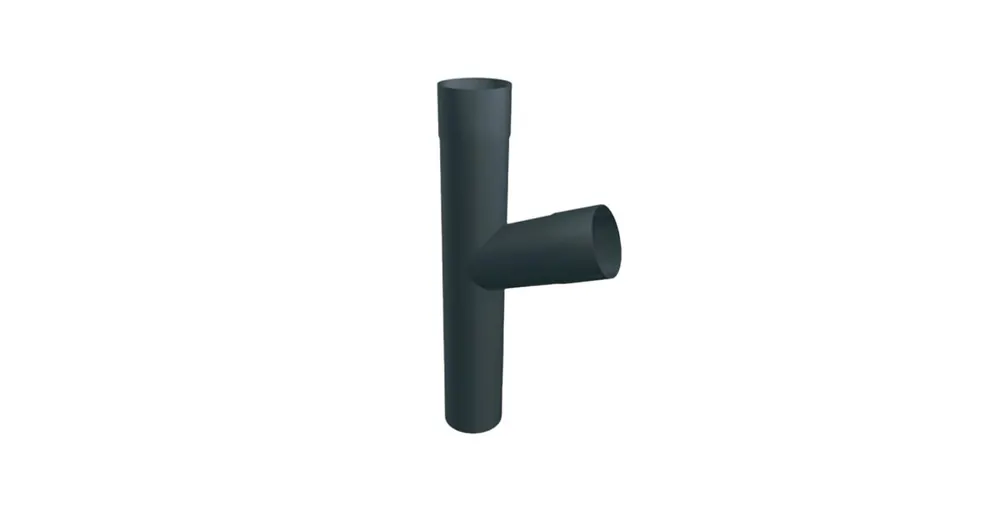 aluminium t-stuk, 72 graden, antraciet