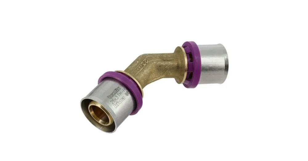 Bonfix alu-pers knie, 45 graden, 2x pers