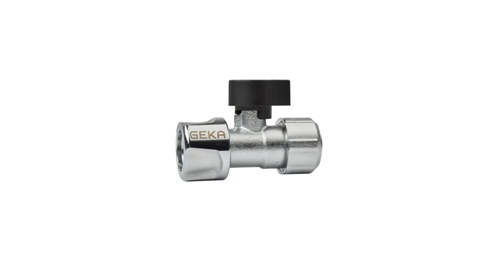 Geka push-fit slangstuk met kogelafsluiter, steek x klem