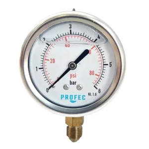 manometer 0 - 6 bar, onder aansluiting - nat