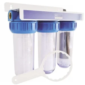 waterfilter huis triple groot incl. nylon, koord en actieve koolfilter