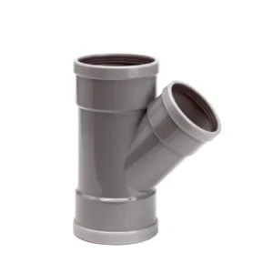 pvc verloop-T-stuk 45 graden, 3x manchet