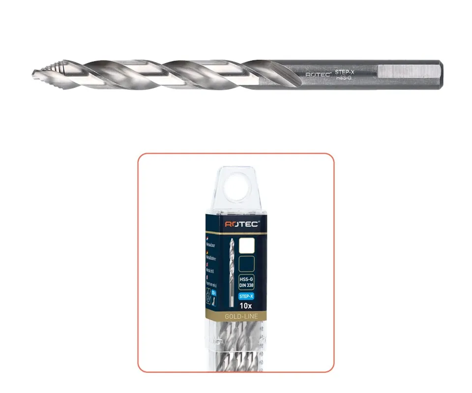 HSS-G SPIRAALBOOR 'STEP-X', DIN 338, ø9,5