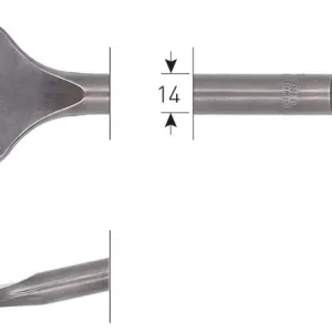 SDS-PLUS TEGELBEITEL, GEBOGEN,V-BREAKER, 50X250 MM