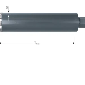 DIAMANTBOOR GRIJS, DROOG, 1.1/4", 8 SEGM., ø82X300