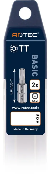 SCHROEFBIT MET GAT, C6.3, T10TX25 VERPAKT PER 2 / VOLGENS DI