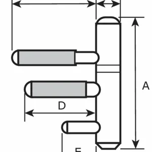 HPL12705024-0 / PAUMELLE ST/NP 12MM METAAL