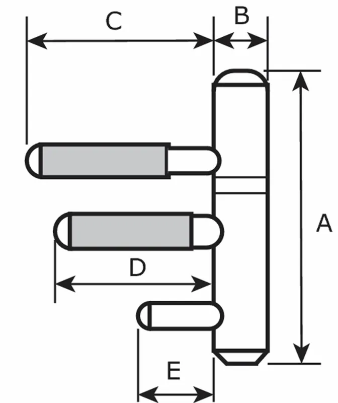 HPL12705024-0 / PAUMELLE ST/NP 12MM METAAL