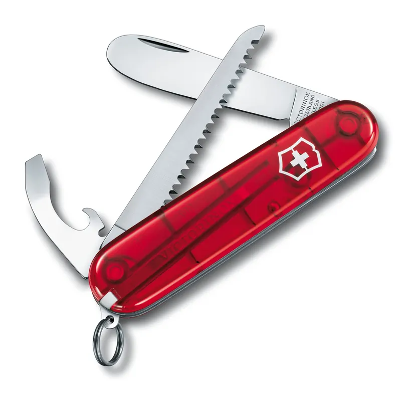 ZAKMES,MY FIRST VICTORINOX,RVS/ROOD,9 FUNCT.,KOORD,KETTING