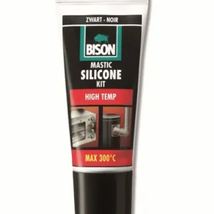 BISON SILICONENKIT HIGH TEMP ZWART TUBE 60 ML NL/FR