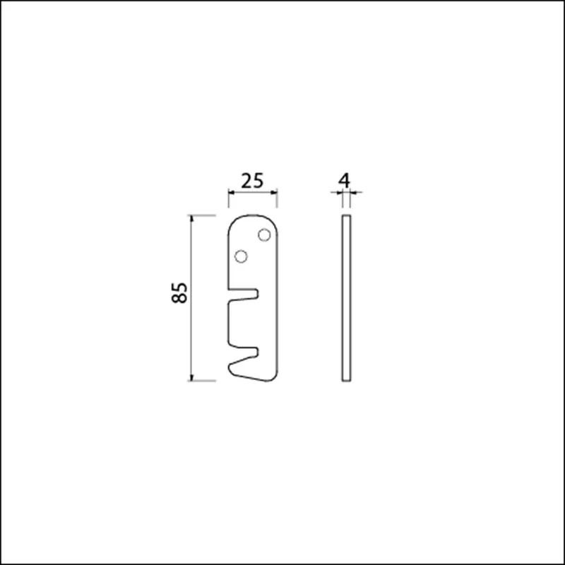 SLUITHAAK DUBBEL 4 MM