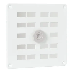 ALU SCHUIFROOSTER MET GAAS 160X160MM WIT