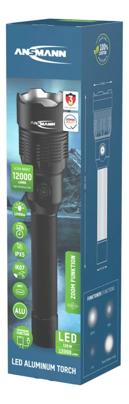 PROFESSIONAL WORKLIGHT LED TASCHENLAMPE T12000FR WIEDERAUFLADBAR