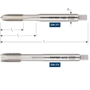HSS-E MACHINETAP, DOORLOPEND, DIN 376, M5