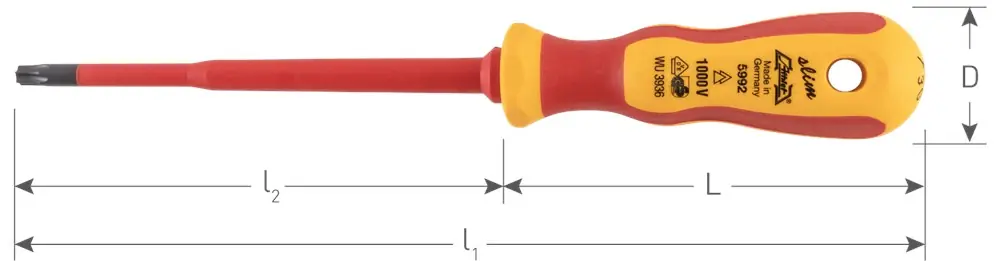 ATHLET 2C-VDE-SCHROEVENDRAAIER 'SLIM', TX 15X100