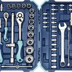 DOPSLEUTELSET 60-DELIG 1/4 + 1/2 INCH SLEUTELWIJDTES 4-32 MM AANTAL TANDEN 20/36