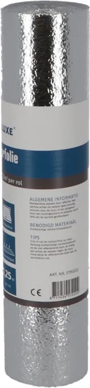 ISO DE LUXE RADIATORFOLIE 90% REFLEX 2500X500X2MM