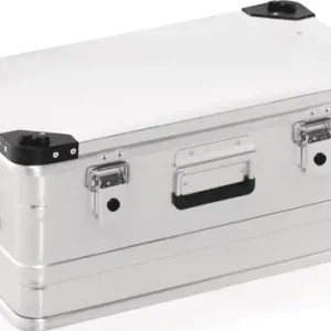 ALUMINIUM BOX L582XB385XH275MM 47 L MET KLAPDEKSEL EN STAPELHOEKEN