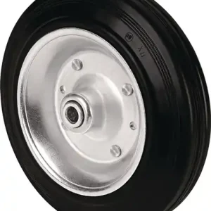 RESERVE-WIEL WIEL D. 100MM DRAAGVERMOGEN 75KG VOLLEDIG VAN RUBBER ZWART AS-D.
