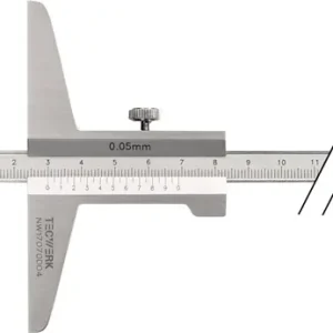 DIEPTESCHUIFMAAT DIN 862 200 MM RECHT MEETRAIL 10 X 4,5 MM TECWERK