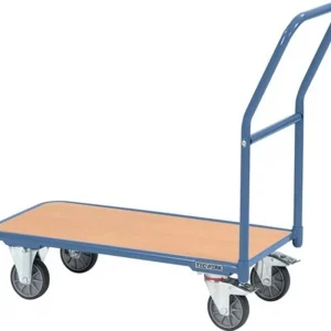 PLATFORMWAGEN LAADVLAKKEN L850XB450 MM STALEN BUIS DUIFBLAUW, RAL 5014 DRGVERM.