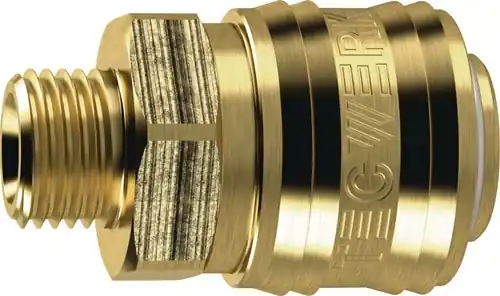 SNELKOPPELING DN 7,2, BUITENSCHROEFDRAAD MESSING BLANK SCHROEFDRAAD G 1/2 INCH 2