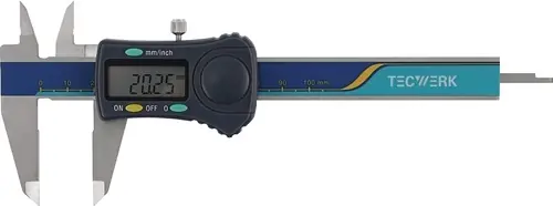 SCHUIFMAAT DIN 862 100 MM DIGITAAL MET VERGRENDELINGSCHROEF HOEKIG TECWERK