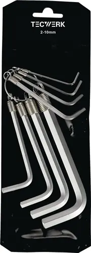 INBUSSET 8-DELIG KUNSTSTOF ETUI SW 2-10 MM KORT OP RING S2-STA