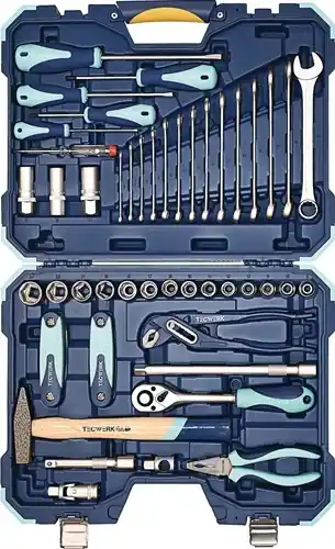 GEREEDSCHAPSKOFFER 47-DELIG IN KUNSTSTOF KOFFER 4-24 MM TECWERK