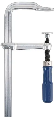GEHEEL STALEN SCHROEFKLEM SPANWIJDTE 200 MM WERKBEREIK 100 MM HOUTEN GREEP TW
