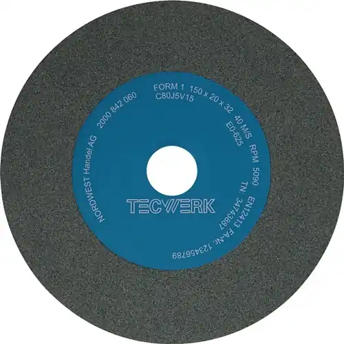 SLIJPMACHINESCHIJF D.150XB20X32MM 80 MODEL A SILICIUMCARBIDE TECWERK