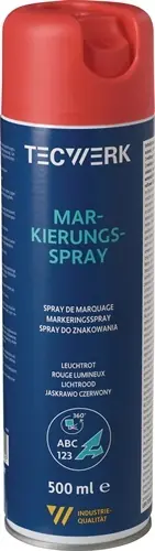 MARKERINGSSPRAY LICHTGEVEND ROOD 500 ML SPUITBUS TECWERK