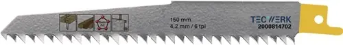 RECIPROZAAGBLAD LENGTE 300 MM BREEDTE 19 MM TANDVERDELING TPI 6 4,2 MM GEFREESD,