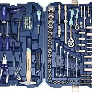 DOPSLEUTEL-/HANDGEREEDSCHAPSKOFFER 131-DELIG MET RING-STEEKSLEUTELS SW 4-32 + 8-