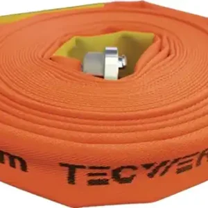 BOUW-/INDUSTRIESLANG BINNEN-D. 52 MM LENGTE 20 M LICHTGEVEND ORANJE WIEL TECWERK