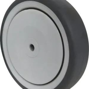 RESERVE-WIEL WIEL D. 125MM DRAAGVERMOGEN 100KG RUBBER GRIJS AS-D. 8MM NAAFLEN