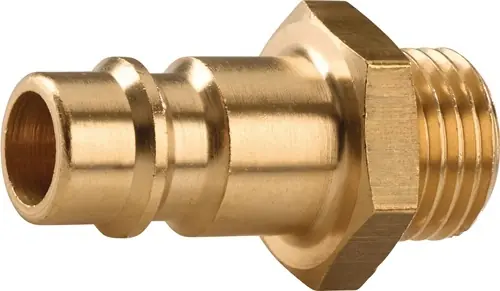 STEEKNIPPEL MESSING BLANK STEKKER DN 7,2 BUITENSCHROEFDRAAD G 1/4 INCH TECWERK