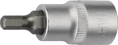DOPSLEUTELBIT 1/2 INCH BINNEN-6-KANT SLEUTELWIJDTE 10 MM LENGTE 55 MM TECWERK