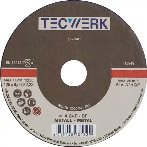AFBRAAMSCHIJF D230XS6MM GEBOGEN STAAL GAT 22,23 MM TECWERK