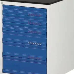 SCHUIFLADEKAST BK 650 H820XB580XD650MM LICHTGRIJS/GENTIAANBLAUW STANDAARD UITTRE