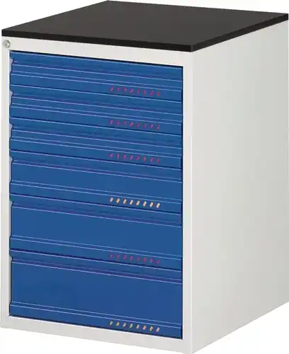 SCHUIFLADEKAST BK 650 H820XB580XD650MM LICHTGRIJS/GENTIAANBLAUW STANDAARD UITTRE