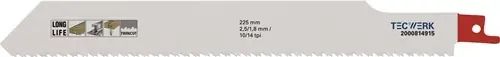 RECIPROZAAGBLAD LENGTE 225 MM BREEDTE 25 MM TANDVERDELING TPI 10/14 2,5/1,8 MM G